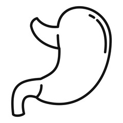 Healthy stomach icon, outline style