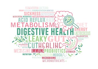 World digestive health day in may. Gut healing problem.