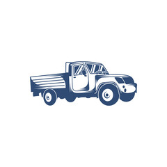 Pick up truck design vector illustration, Creative Pick up truck logo design concept template, symbols icons
