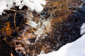 Plastic stuck in the water