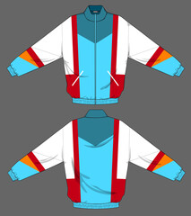 retro vintage windbreaker hoodie jacket template © Ronillo