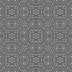 Black and white geometric seamless vector pattern