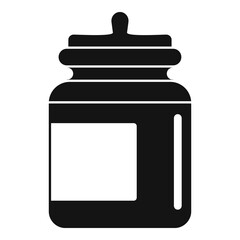 Food storage jar icon, simple style