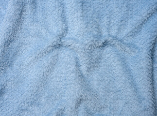 Fototapeta na wymiar gray-blue plush fabric, wrinkled canvas