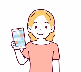 金髪の髪の女性