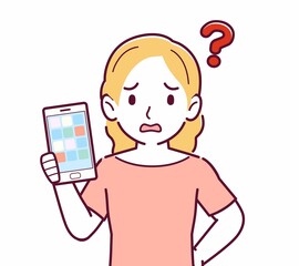 金髪の髪の女性