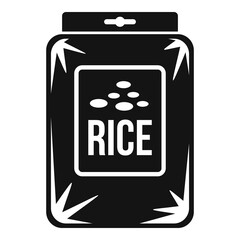 Rice pack icon, simple style