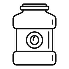 Peach jar icon, outline style