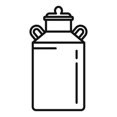 Milk barrel icon, outline style