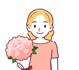 金髪の紙の女性