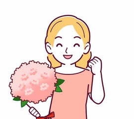 金髪の紙の女性