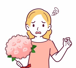 金髪の紙の女性