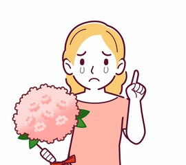 金髪の紙の女性