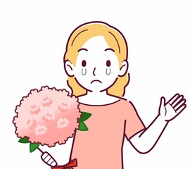 金髪の紙の女性