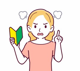 金髪の紙の女性