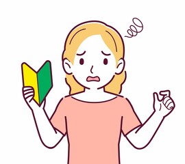 金髪の紙の女性