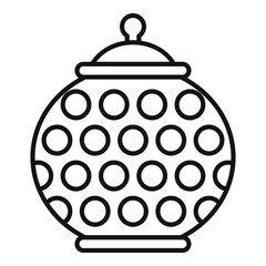 Food ceramic pot icon, outline style