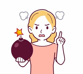 美しいブロンドヘアの女性