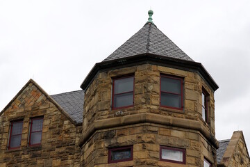 Ancient Stone Mansion With Spire