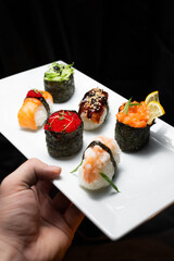 sushi on a plate