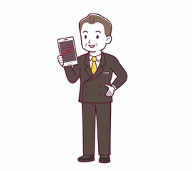 立派な格好をした社長さん