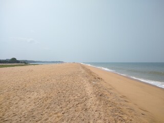 Obraz premium Golden sand beach, Poovar Thiruvananthapuram Kerala, seascape view