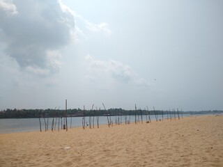 Golden sand beach, Poovar Thiruvananthapuram Kerala, seascape view