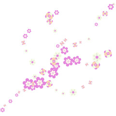 Pastel Paper Cut Flowers. Handmade Element Square Design. Woman Art Figure Wallpaper. Decorative Best Template Cover. Beautiful Paper Cut Flowers. Spring Bud.