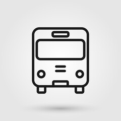 Bus sign icon. Public transport symbol.