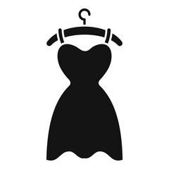 Dress dry cleaning icon, simple style