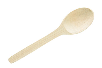Wooden spoon isolated on white background