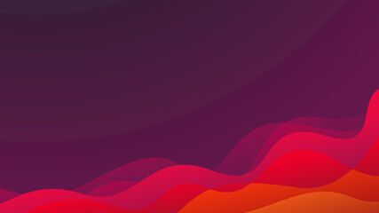 Abstract gradient background with dynamic wave in violet and red color