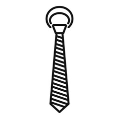 Dry cleaning tie icon, outline style