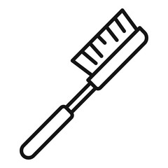 Cleaning brush icon, outline style