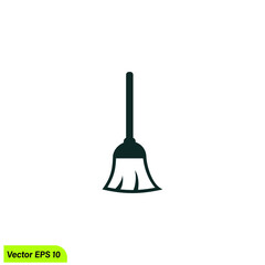 broom icon vector logo template