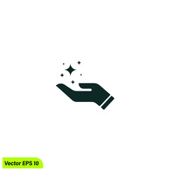 magic hand symbol icon 