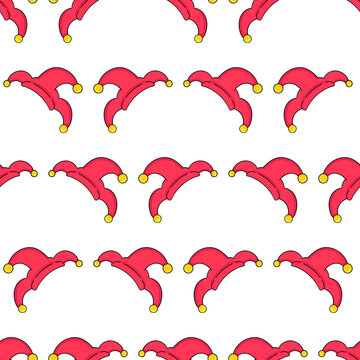 clawn hat seamless pattern textile print. repeat pattern background design