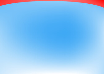 Blue soft gradient background with red curved stripe.