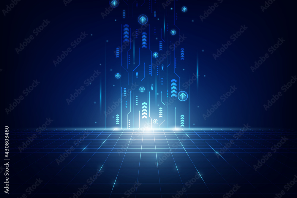 Poster vector abstract technology background.hi-tech communication concept innovation.