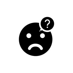 Uncertainty Emoji icon in vector. Logotype