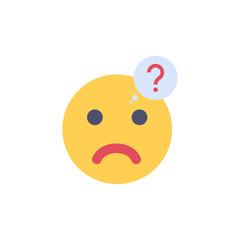 Uncertainty Emoji icon in vector. Logotype