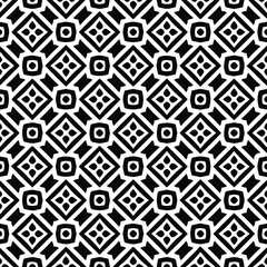  Geometric vector pattern with triangular elements. Seamless abstract ornament for wallpapers and backgrounds. Black and white colors.