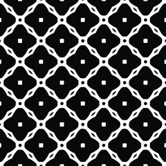  Geometric vector pattern with triangular elements. Seamless abstract ornament for wallpapers and backgrounds. Black and white colors.