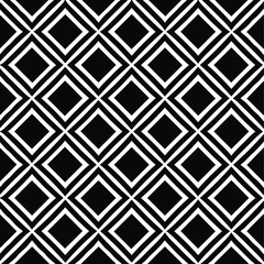 Geometric vector pattern with triangular elements. Seamless abstract ornament for wallpapers and backgrounds. Black and white colors
