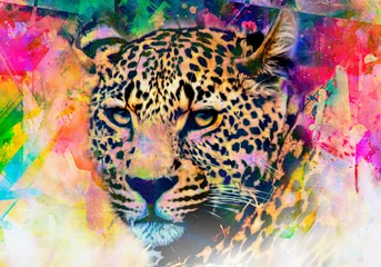 Foto op Plexiglas jaguar in the jungle © reznik_val