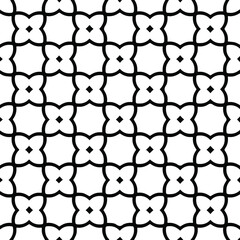 Geometric vector pattern with triangular elements. Seamless abstract ornament for wallpapers and backgrounds. Black and white colors