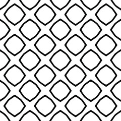 Fototapeta premium Geometric vector pattern with triangular elements. Seamless abstract ornament for wallpapers and backgrounds. Black and white colors