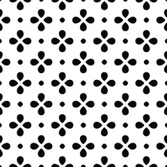 Geometric vector pattern with triangular elements. Seamless abstract ornament for wallpapers and backgrounds. Black and white colors