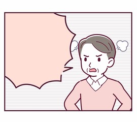 人物と漫画の吹き出し