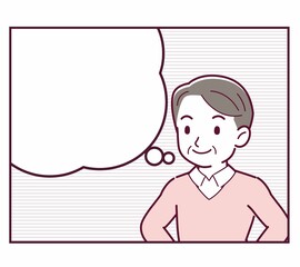 人物と漫画の吹き出し